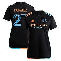 Women's adidas Maximiliano Moralez Black New York City FC 2024 24/7 Kit Replica Player Jersey