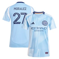 Maillot réplique du kit Excelsior New York City FC 2025 bleu clair pour femme adidas Maximiliano Moralez