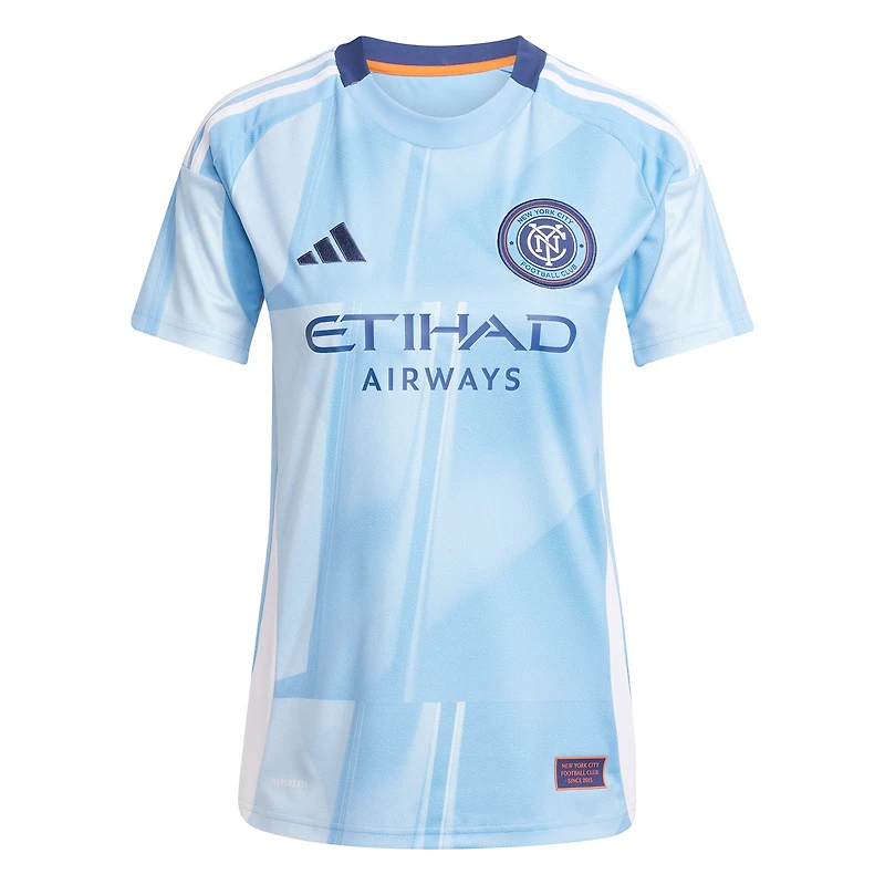 Maillot réplique du kit Excelsior New York City FC 2025 pour femme adidas Tayvon gris bleu clair
