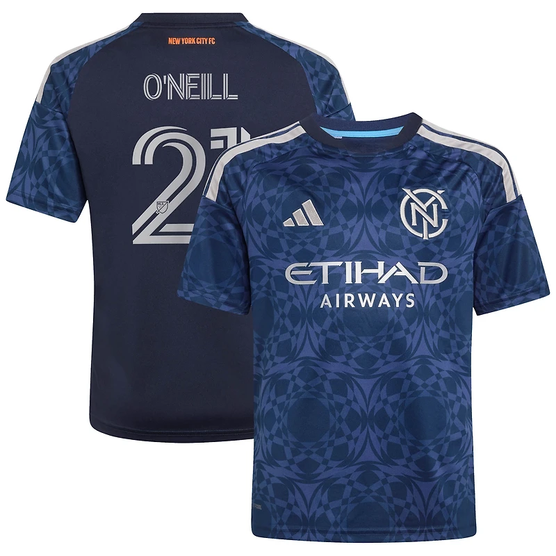 Youth adidas Aiden O’Neill Blue New York City FC 2026 The All Nations Kit Replica Jersey