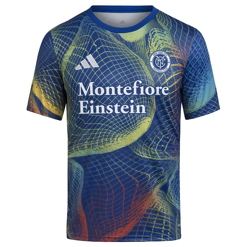 Youth adidas  Blue New York City FC 2025 United We Play AEROREADY Pre-Match Top