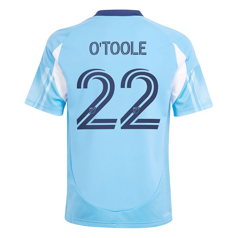 Maillot de joueur unisexe Adidas Kevin O'Toole bleu clair New York City FC 2025 The Excelsior Kit Replica