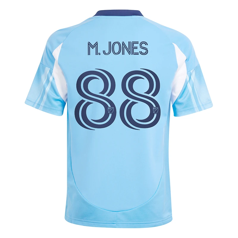Maillot de joueur unisexe Adidas Malachi Jones bleu clair New York City FC 2025 The Excelsior Kit Replica
