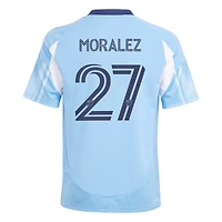 Youth adidas Maximiliano Moralez Light Blue New York City FC 2025 The Excelsior Kit Replica Player Jersey