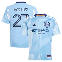 Youth adidas Maximiliano Moralez Light Blue New York City FC 2025 The Excelsior Kit Replica Player Jersey