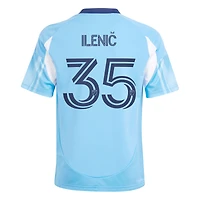 Youth adidas Mitja Ilenič Light Blue New York City FC 2025 The Excelsior Kit Replica Player Jersey