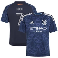 Youth adidas Nicolás Fernández Mercau Blue New York City FC 2026 The All Nations Kit Replica Jersey