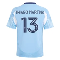 Maillot de joueur réplique du kit Excelsior 2025 bleu clair New York City FC pour jeunes adidas Thiago Martins