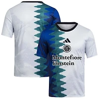 Haut d'avant-match adidas New York City FC 2025 Gaming AEROREADY blanc pour jeunes
