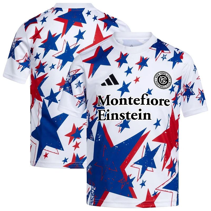 Youth adidas  White New York City FC 2026 Americana Pre-Match Jersey