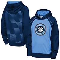 Sweat à capuche polaire bleu marine Outerstuff pour jeunes, modèle Striker du New York City FC