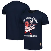 T-shirt pour homme bleu marine New York Cubans style doux