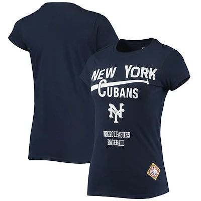 T-shirt avec logo New York Cubans Negro League pour femme, bleu marine