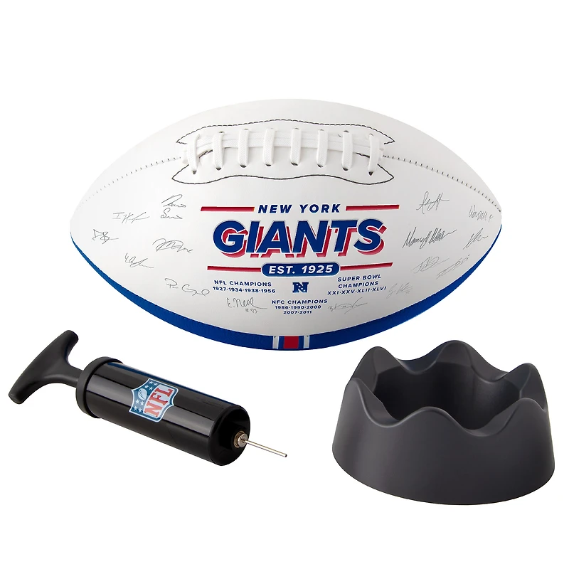 Ballon de football à signature autographe des Giants de New York