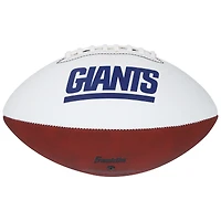 Ballon de football Franklin White Panel autographié par Abdul Carter, New York Giants