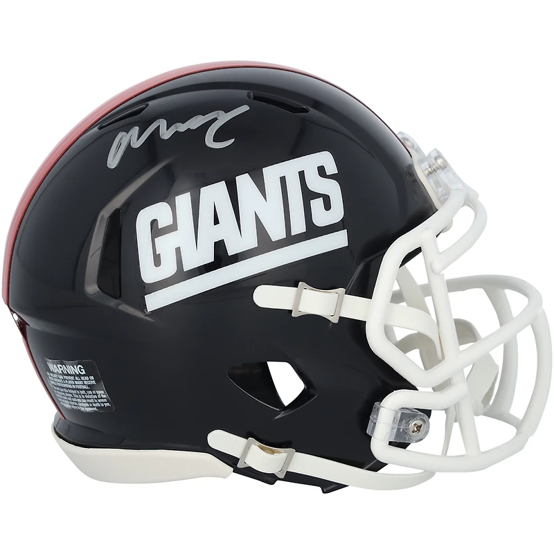 Abdul Carter New York Giants Autographed Riddell 1980-99 Throwback Speed Mini Helmet