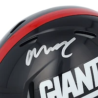 Casque miniature Riddell Speed ​​rétro 1980-99 autographié par Abdul Carter des Giants de New York