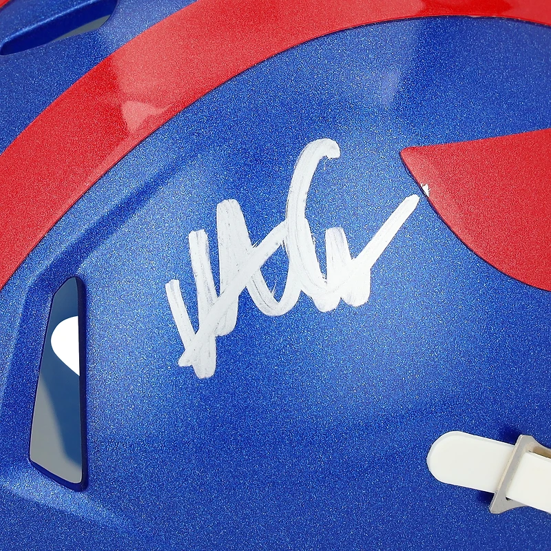Casque Riddell Alternate Speed Mini 2024 autographié par Abdul Carter des New York Giants