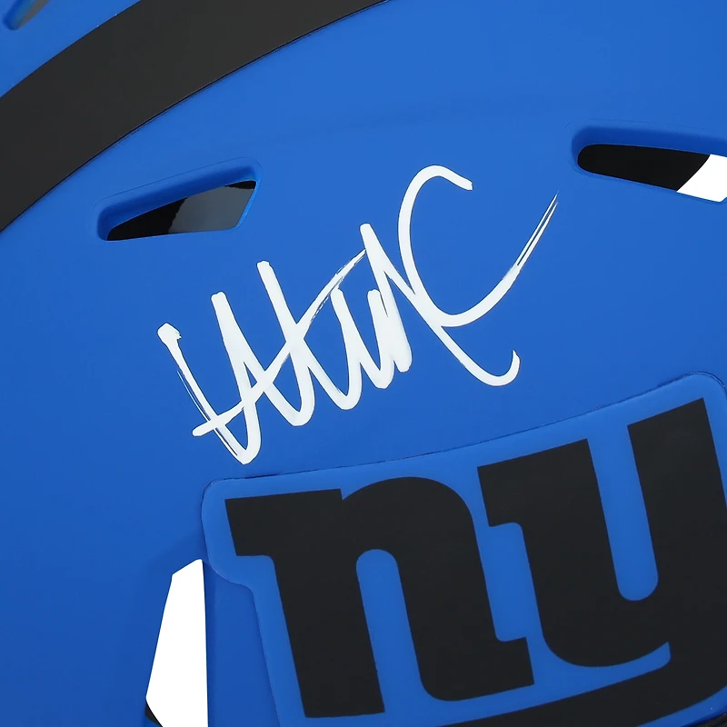 Casque Riddell Rave Speed Mini autographié par Abdul Carter des New York Giants