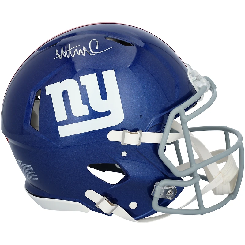 Casque Riddell Speed authentique autographié par Abdul Carter des New York Giants