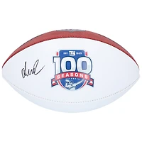 Abdul Carter New York Giants Autographed Wilson 100th Season White Panel Football