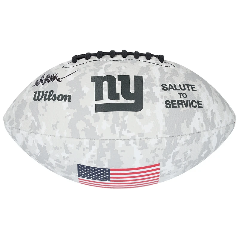 Ballon de football Wilson 2024 autographié par Abdul Carter des New York Giants