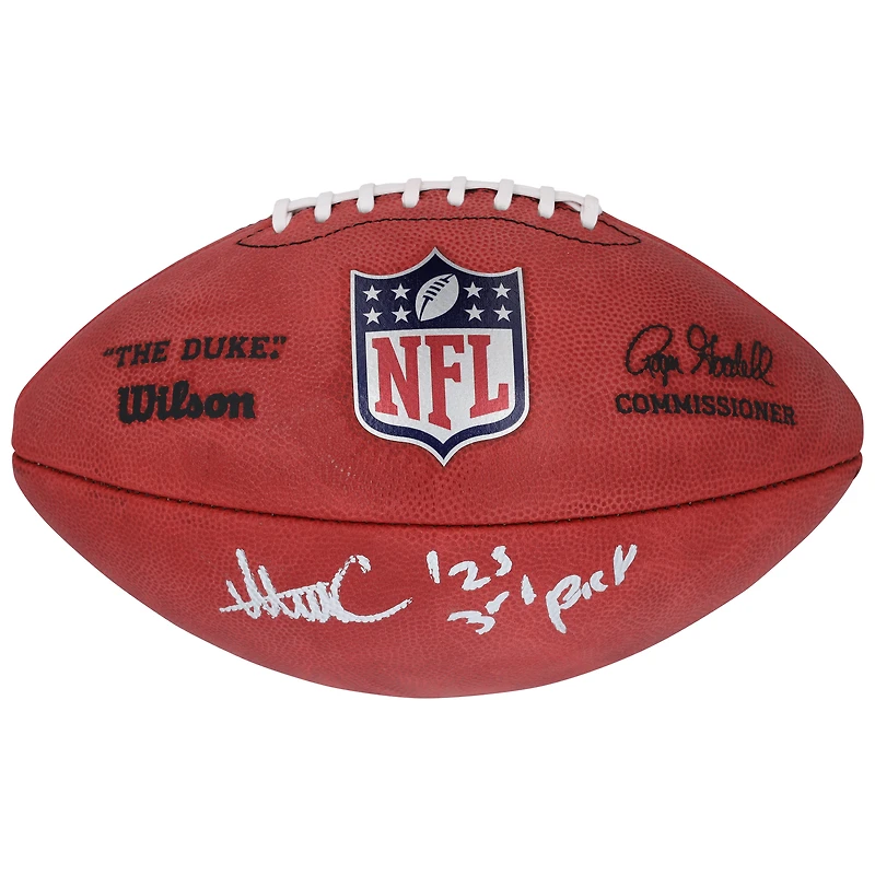 Ballon de football Wilson Duke en couleur autographié par Abdul Carter des New York Giants avec l'inscription « 25 3rd Pick »