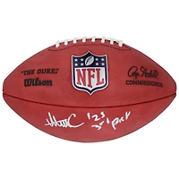 Ballon de football Wilson Duke en couleur autographié par Abdul Carter des New York Giants avec l'inscription « 25 3rd Pick »