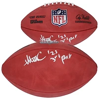 Ballon de football Wilson Duke en couleur autographié par Abdul Carter des New York Giants avec l'inscription « 25 3rd Pick »