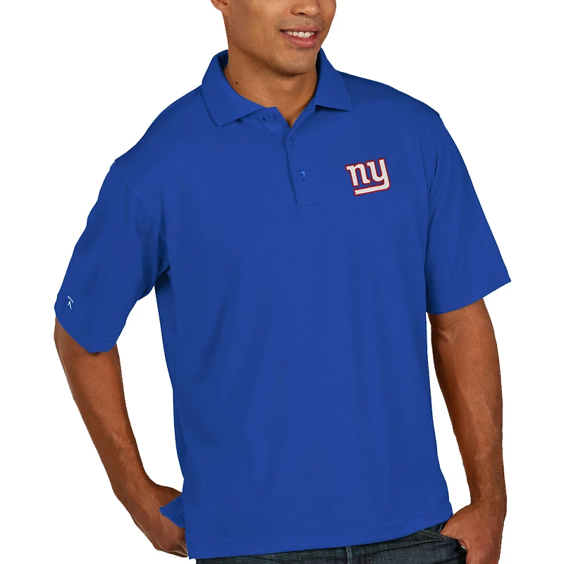 Polo piqué Xtra-Lite des Giants de New York d'Antigua - Bleu roi
