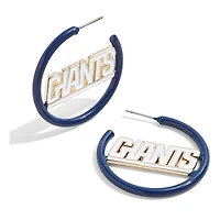 Boucles d'oreilles créoles en émail BaubleBar New York Giants
