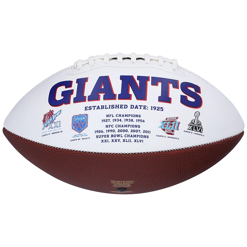 Brian Daboll New York Giants Autographed White Panel Football