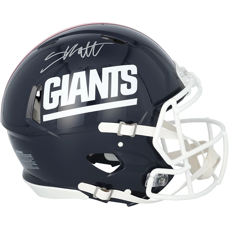 Cam Skattebo New York Giants Autographed Riddell 1980-99 Throwback Speed Authentic Helmet