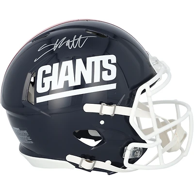 Cam Skattebo New York Giants Autographed Riddell 1980-99 Throwback Speed Authentic Helmet