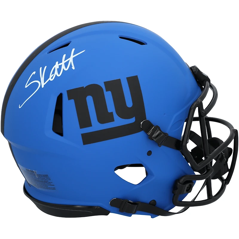 Casque Riddell Rave Speed authentique dédicacé par Cam Skattebo des New York Giants