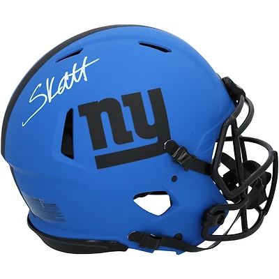 Casque Riddell Rave Speed authentique dédicacé par Cam Skattebo des New York Giants