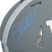 Casque Riddell Slate Speed authentique dédicacé par Cam Skattebo des New York Giants