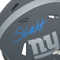 Casque Riddell Slate Speed ​​Mini autographié par Cam Skattebo des New York Giants