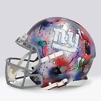 Casque Riddell Speed ​​Authentic autographié par Cam Skattebo (New York Giants) - Illustration de Shawn Voelker - NF70444455