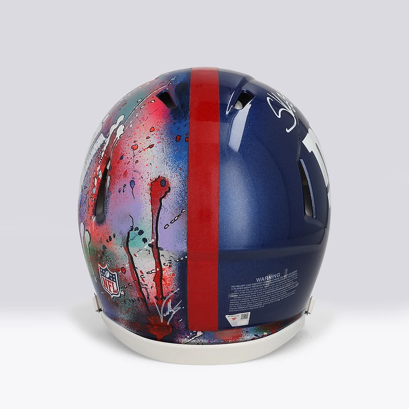 Cam Skattebo New York Giants Autographed Riddell Speed Authentic Helmet - Art by Shawn Voelker - NF70444455