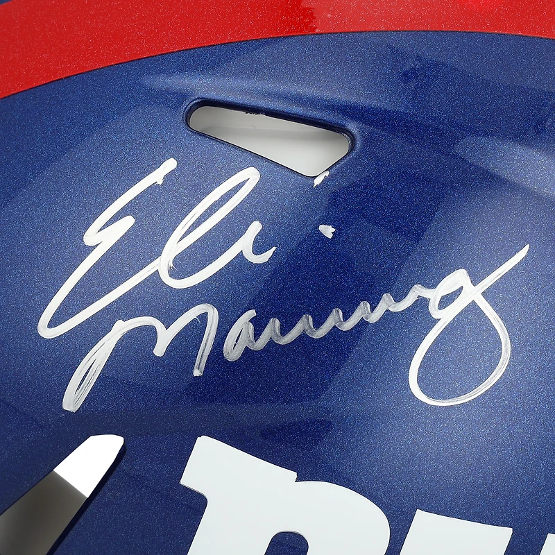V106832 Giants Mario Manningham et Eli Manning New York Giants Casque Riddell Speed ​​authentique dédicacé avec inscription « SB XLVI Champs » Mario Manningham, Eli Manning CASQUE AUT PRO 45824 AUTEQPHEL PHLTMA0666 #14