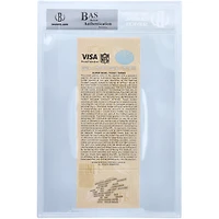Billet authentifié BAS bleu dédicacé par Eli Manning des New York Giants pour le Super Bowl XLII avec l'inscription « SB XLII MVP »