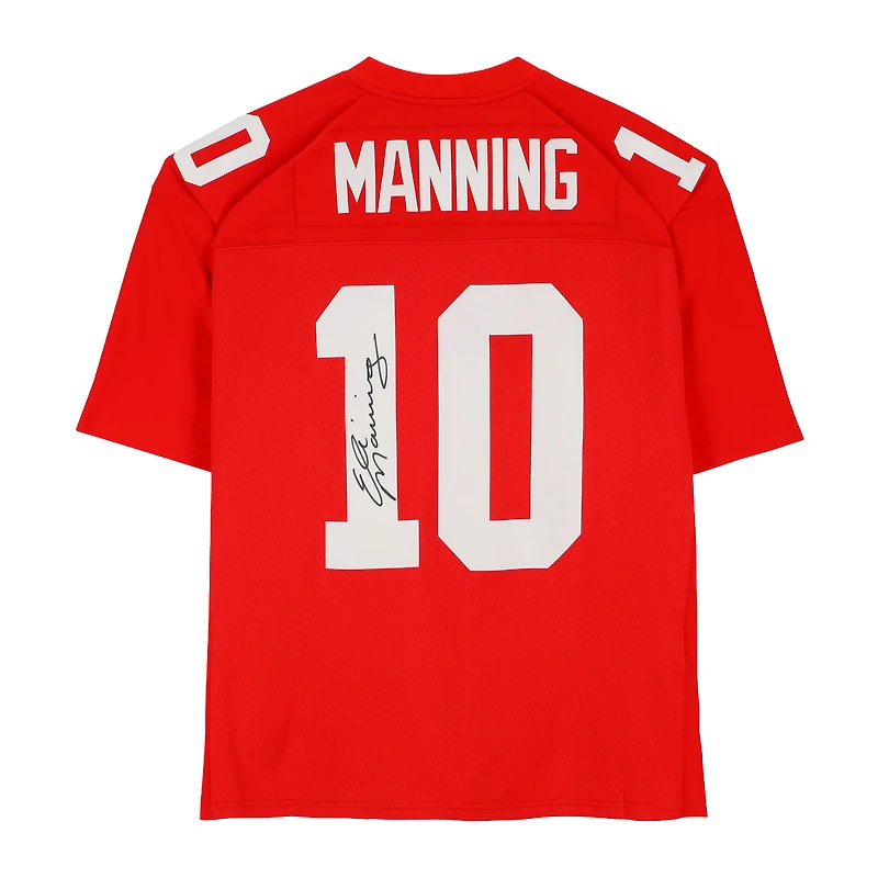 Eli Manning New York Giants Autographed Red Mitchell & Ness 2004 Legacy Jersey