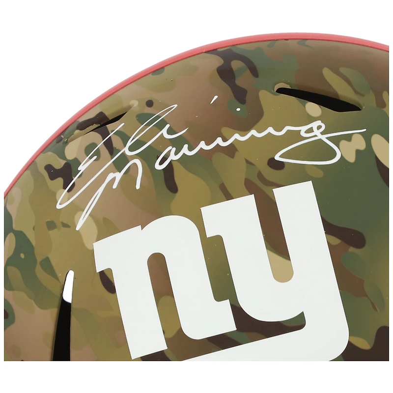 Eli Manning New York Giants Autographed Riddell Camo Alternate Speed Replica Helmet