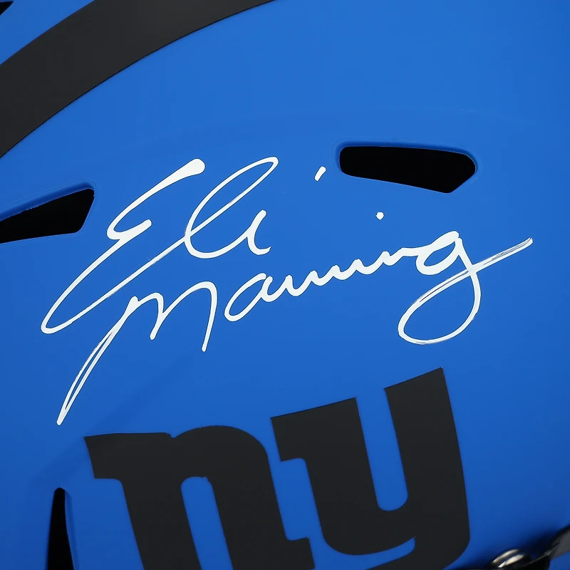 Casque réplique Riddell Rave Speed ​​autographié par Eli Manning des New York Giants