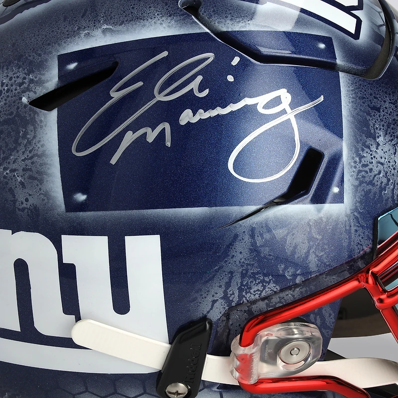 Eli Manning New York Giants Autographed Riddell Speed Flex Authentic Helmet - Art by Art Cabal