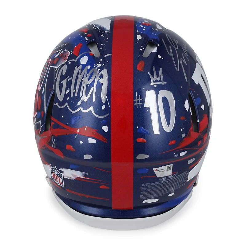 Eli Manning New York Giants Autographed Riddell Speed Pro-Line Helmet - Art by King Saladeen - Limited Edition #1/1 - WN55915751