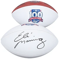 Eli Manning New York Giants Autographed Wilson 100th Season White Panel Football