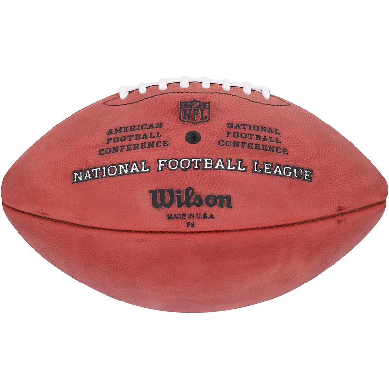 Ballon de football Wilson Duke dédicacé par Eli Manning des New York Giants