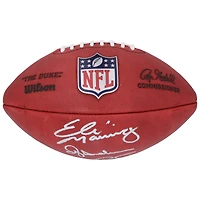 Ballon de football Wilson Duke en couleur autographié par Eli Manning, Phil Simms et Otis Anderson des Giants de New York